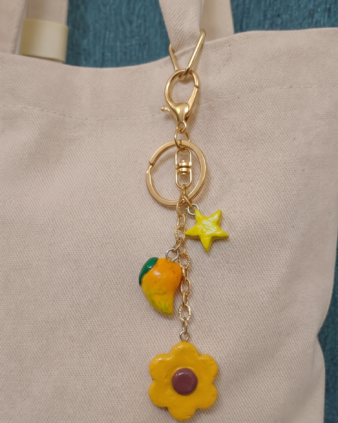Bag Charm Keychain| Sunflower Bliss