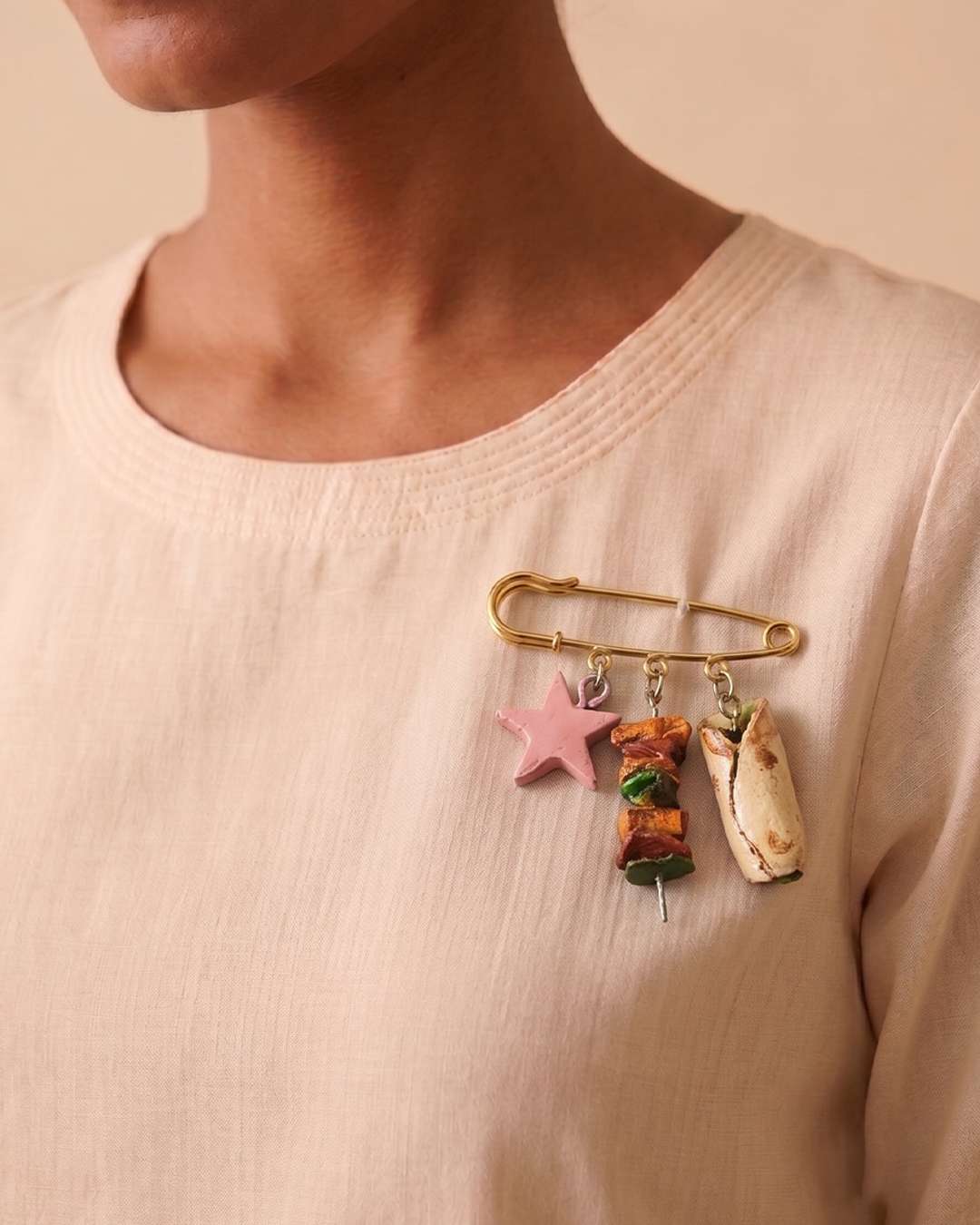 Safety Pin Brooch | Desi Fast Food