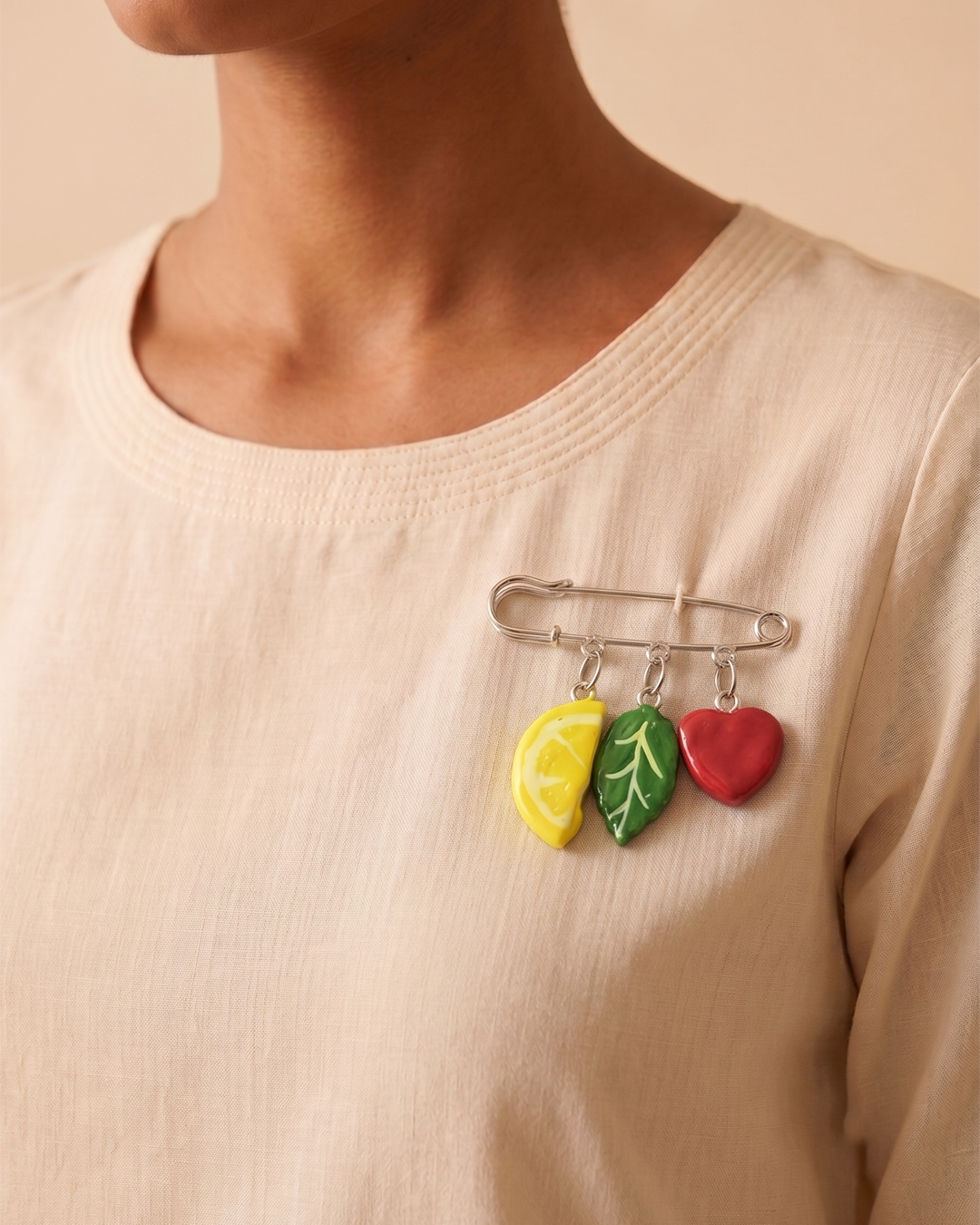Safety Pin Brooch | Tropical Love