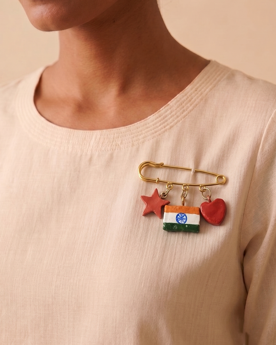 Safety Pin Brooch | I Love India