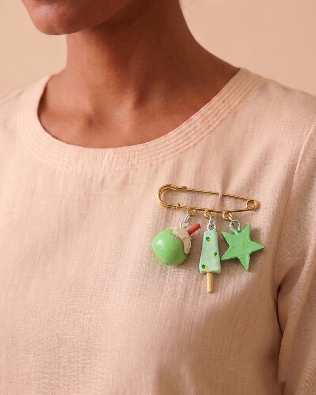 Safety Pin Brooch | Beach Vibes